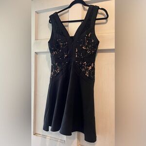DO+BE Black Sequin Fit and Flare Mini Dress - Medium
